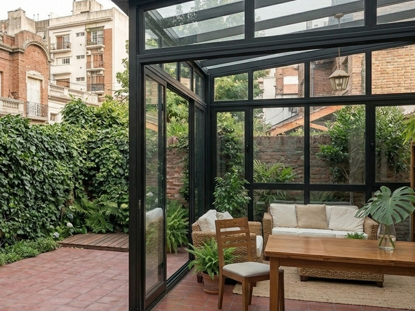 Cerramiento de terraza residencial