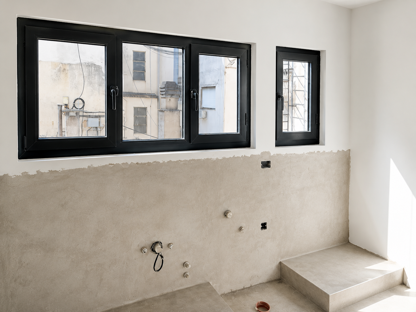 Ventanas de aluminio negro a medida